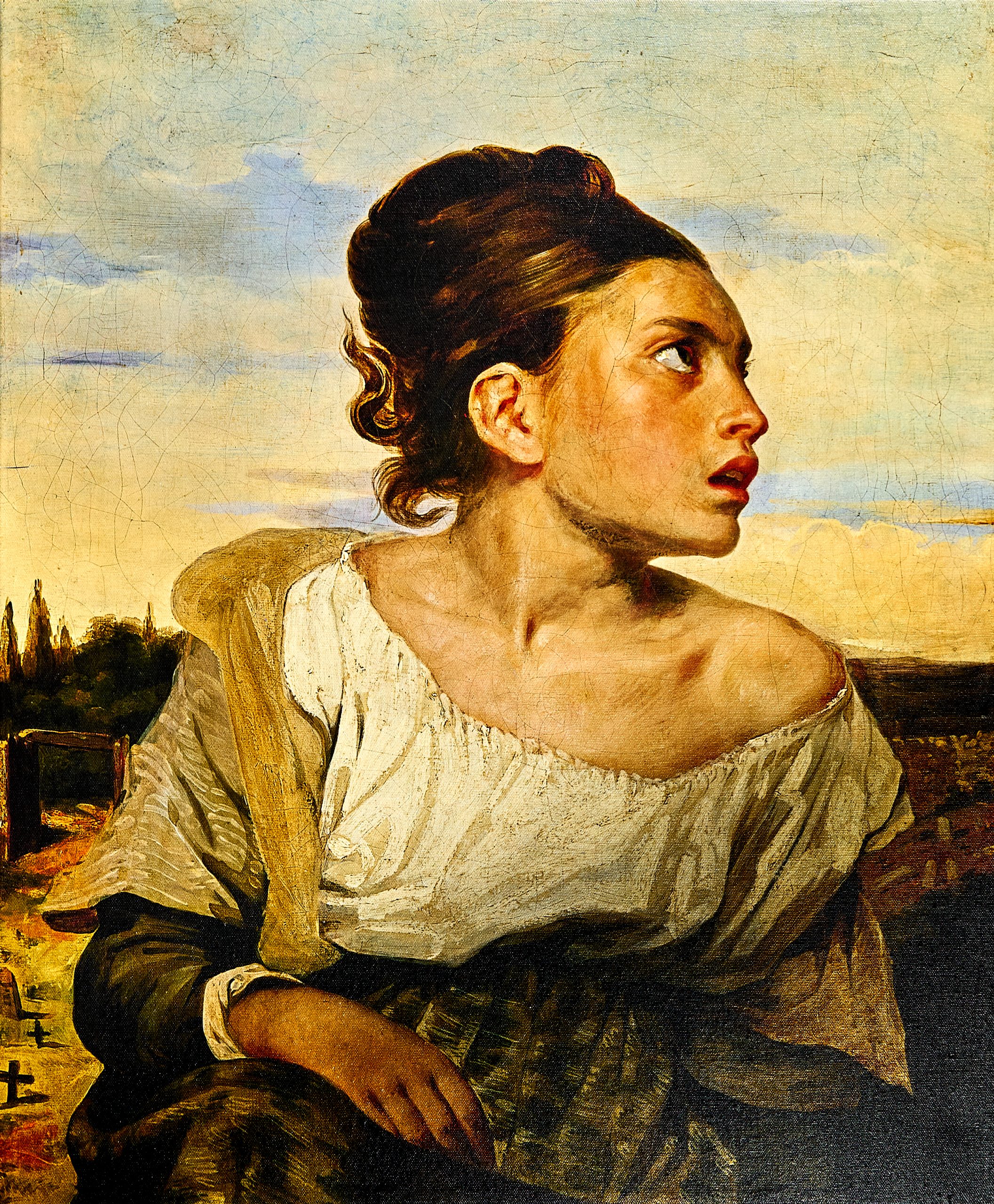 Delacroix, Ferdinand Waisenkind auf dem Friedhof