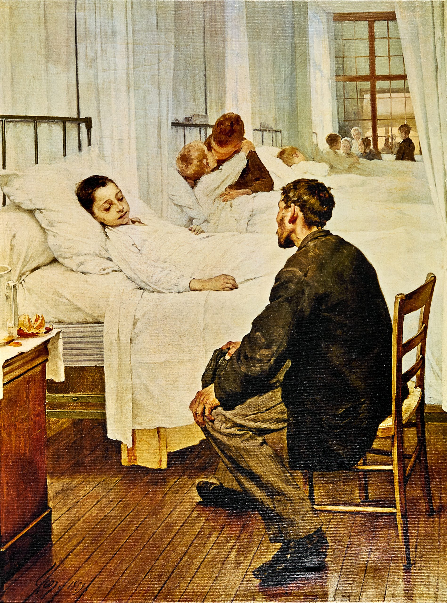 Geoffroy, Henri Besuchstag im Krankenhaus
