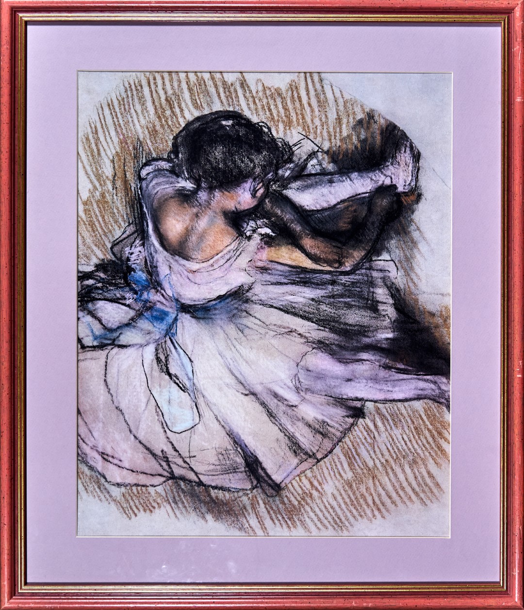 Degas, Edgar Tänzerin beim Schnüren der Ballettschuhe
