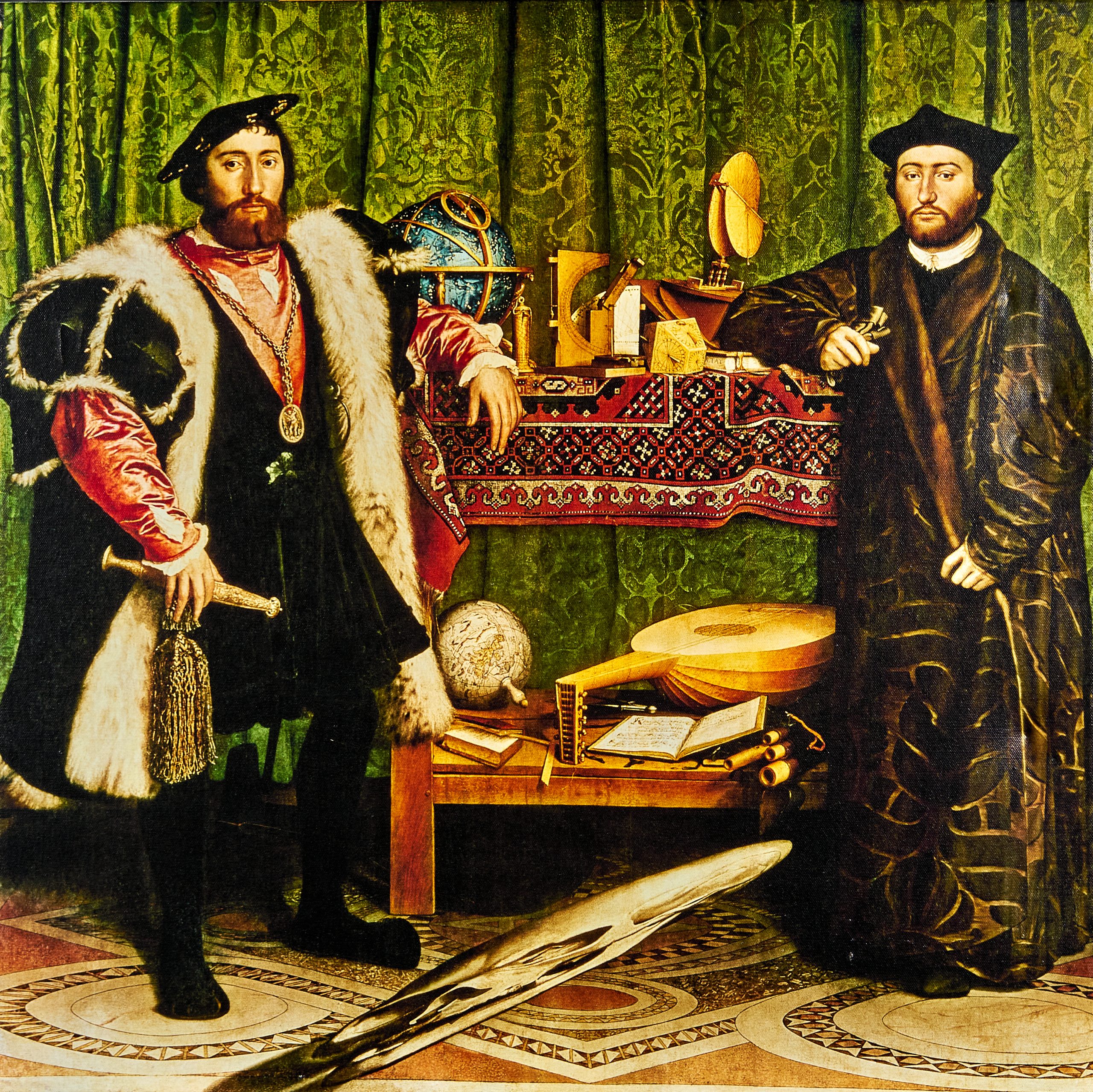 Holbein, Hans Bildnis der französischen Gesandten Jean de Dinteville und Georges de Selve