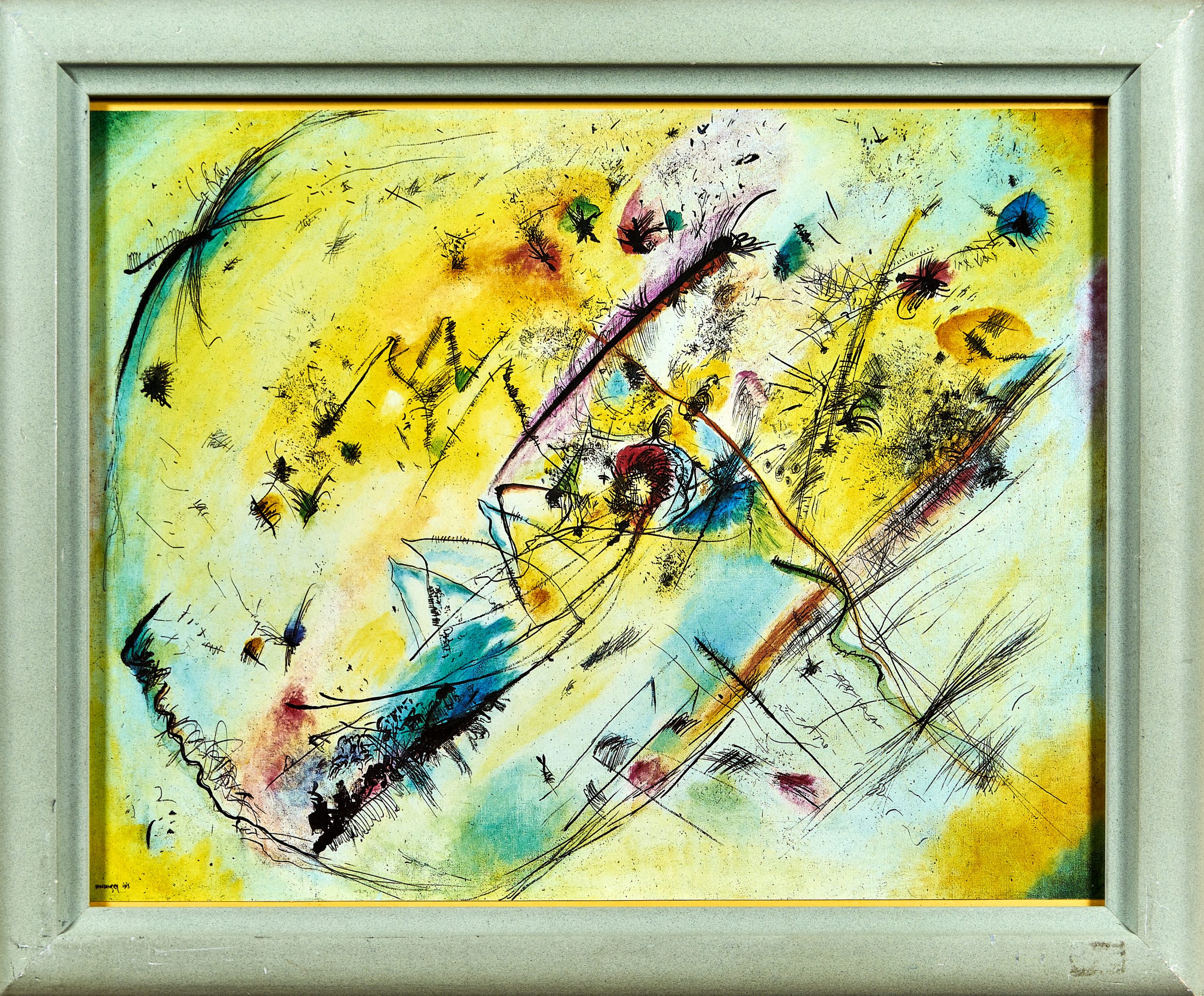 Kandinsky, Wassily Abstrakt grün- gelb